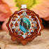 Chrysocolla with Silver Sri Yantra