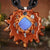 Blue Morpho Butterfly Wing with Silver Moon Cycle Full Sinew