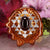 Red Garnet with Silver Sri Yantra