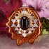 Red Garnet with Silver Sri Yantra