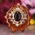 Red Garnet with Silver Sri Yantra