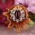 Red Garnet with Silver 64 Star Tetrahedron
