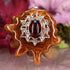 Red Garnet with Silver 64 Star Tetrahedron