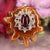 Red Garnet with Silver 64 Star Tetrahedron