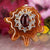 Red Garnet with Silver 64 Star Tetrahedron