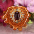 Red Garnet with Gold Sri Yantra