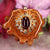 Red Garnet with Gold Sri Yantra