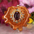 Red Garnet with Gold Sri Yantra