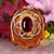 Red Garnet with Silver Seed of Life