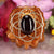Red Garnet with Gold Seed of Life