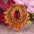 Red Garnet with Gold Seed of Life