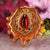 Red Garnet with Gold Seed of Life