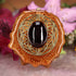 Red Garnet with Gold Flower of Life