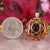 Red Garnet with Gold Seed of Life
