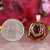 Red Garnet with Silver Seed of Life