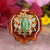 Green Garnet with Gold 64 Star Tetrahedron