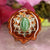 Green Garnet with Gold 64 Star Tetrahedron
