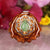 Green Garnet with Silver Seed of Life