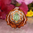 Green Garnet with Silver Seed of Life