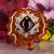 Red Garnet with Silver 64 Star Tetrahedron