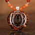 Amber with Silver Seed of Life Beaded Choker Necklace