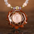 Rose Quartz with Gold Seed of Life Beaded Choker Necklace