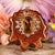 Yellow Amber with Gold Sri Yantra
