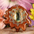 Yellow Amber with Gold 64 Star Tetrahedron