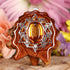 Yellow Amber with Silver 64 Star Tetrahedron