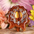 Yellow Amber with Silver 64 Star Tetrahedron