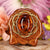 Yellow Amber with Gold Seed of Life