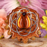 Yellow Amber with Silver Seed of Life