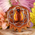 Yellow Amber with Silver Seed of Life