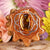 Yellow Amber with Silver Seed of Life