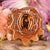 Yellow Amber with Silver Seed of Life