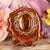Yellow Amber with Gold Heart (4th) Chakra