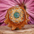 Crushed Malachite with Silver Seed of Life and Front Om