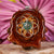 Crushed Malachite (Glows) with Silver Seed of Life