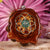 Crushed Malachite (Glows) with Silver Seed of Life