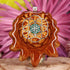 Crushed Malachite (Glows) with Silver Seed of Life