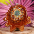 Crushed Malachite (Glows) with Silver Seed of Life