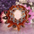 Rose Quartz with Silver 64 Star Tetrahedron