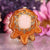 Rose Quartz with Gold 64 Star Tetrahedron