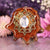 Rose Quartz with Gold 64 Star Tetrahedron