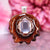 Rose Quartz with Silver Seed of Life