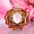 Rose Quartz with Gold Seed of Life