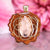 Rose Quartz with Gold Seed of Life