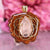 Rose Quartz with Gold Seed of Life