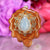 Aquamarine with Gold 64 Star Tetrahedron