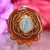 Aquamarine with Gold Seed of Life